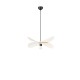 9061122 Висечка светилка LUVE 1xE27 Beige Linen Black Metal Base Nova Luce